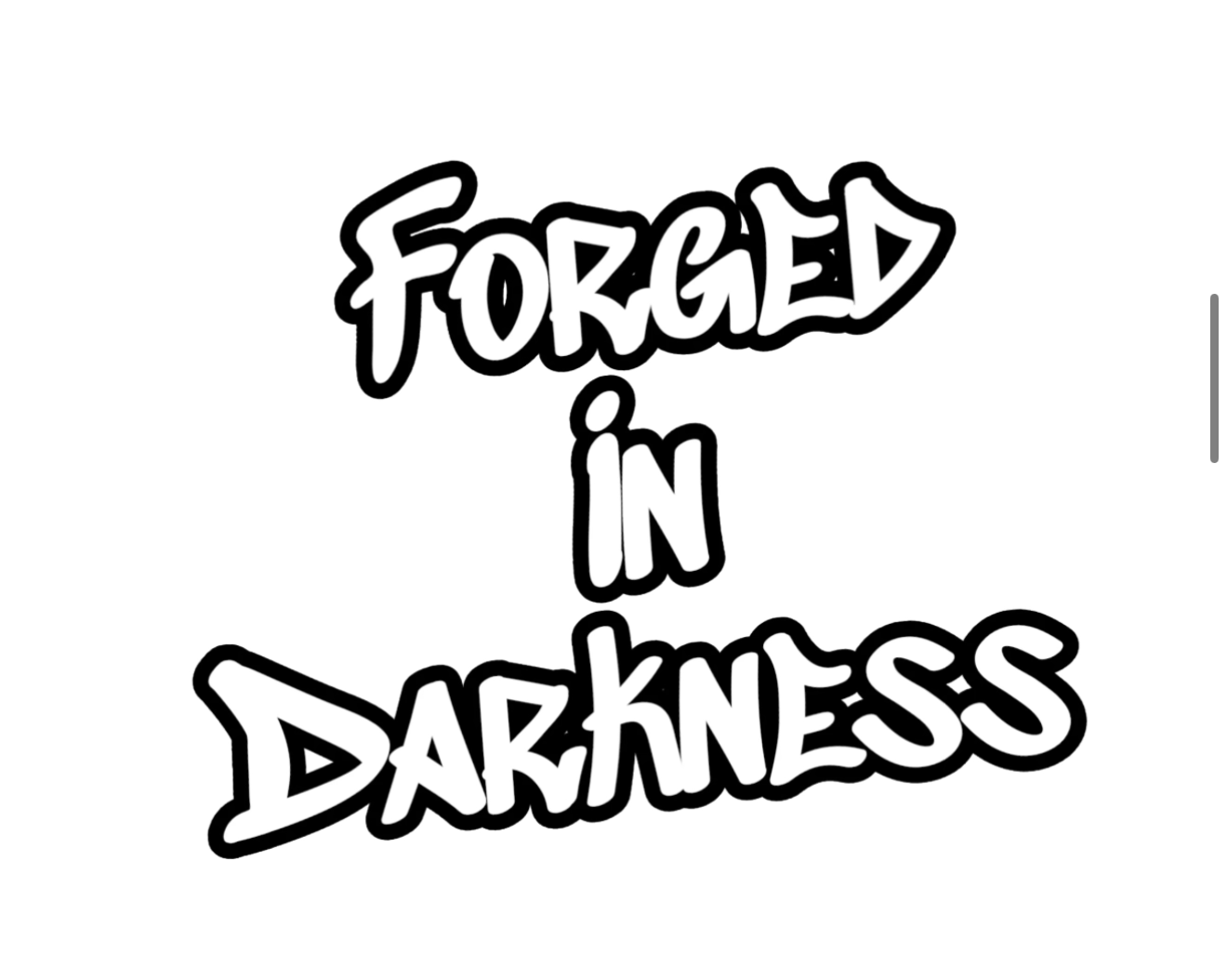 Forged in darkness glow in dark sticker