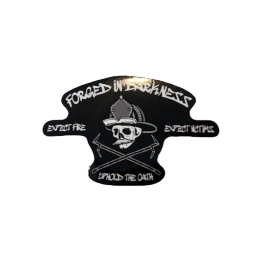 Forged in darkness sticker